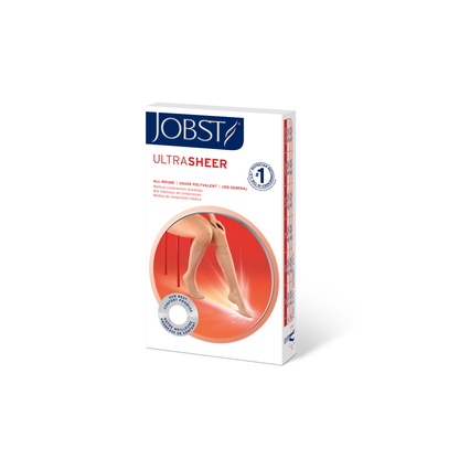 Jobst Ultrasheer Thigh Highs w/ Silicone Dotted Top Band Closed Toe 15-20 mmHg | Clearance (Final Sale)