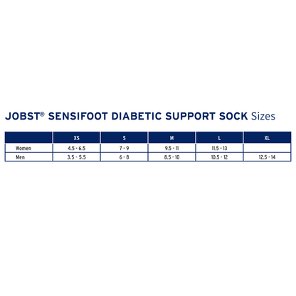 Jobst SensiFoot 8-15 mmHg Unisex Knee High Diabetic Mild Support Socks