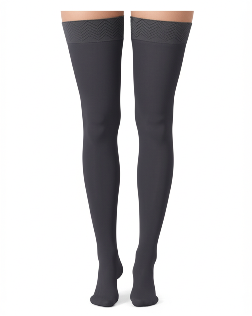 Jobst Opaque Maternity Closed Toe 15-20 mmHg Thigh High w/ Silicone Top Band