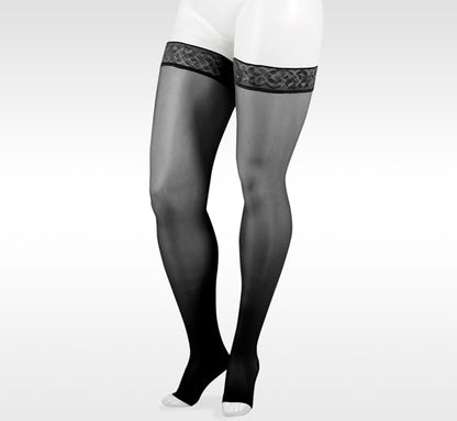 Juzo sheer Thigh High Open Toe 15-20 mmHg | Clearance (Final Sale)