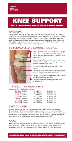 OTC Knee Support Elastic Exp Pane | Clearance (Final Sale)