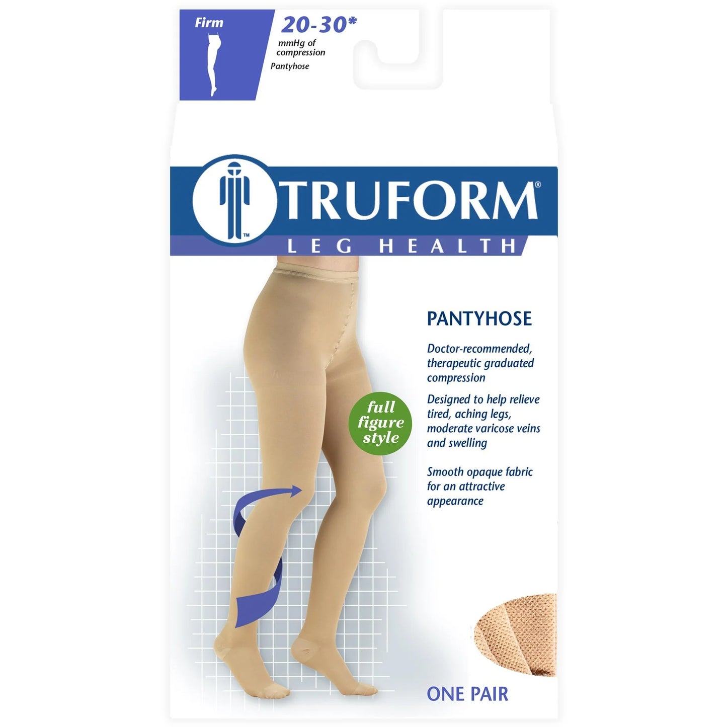 Truform leg health pantyhose packaging on a white background