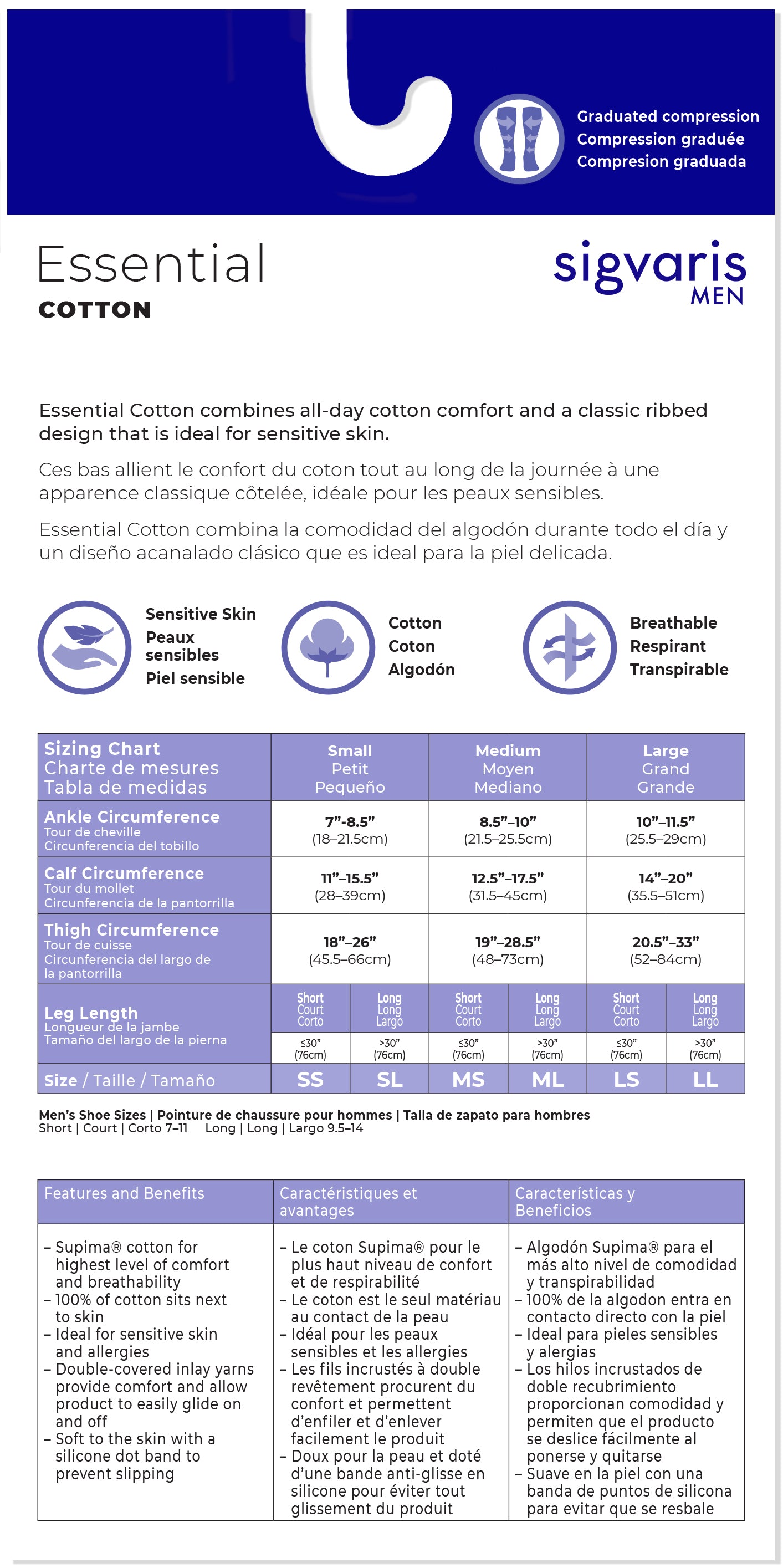 Essential Cotton Sigvaris Men