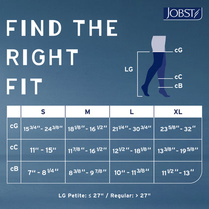 Jobst Relief Open Toe Thigh Highs with Silicone Top Band 15-20 mmHg