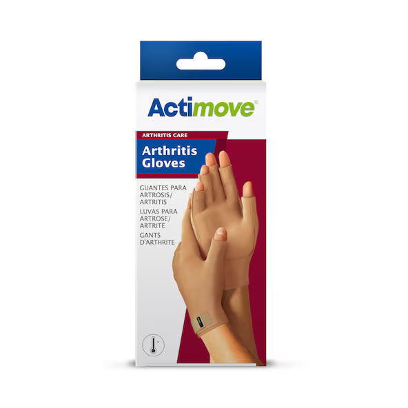 Actimove arthritis gloves packaging on a white background