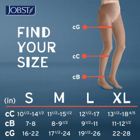 Jobst Activa Sheer Closed Toe Waist High 20-30 mmHg