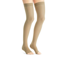 Jobst Ultrasheer Open Toe Thigh High 15-20 mmHg w/ Silicone Dot Top Band