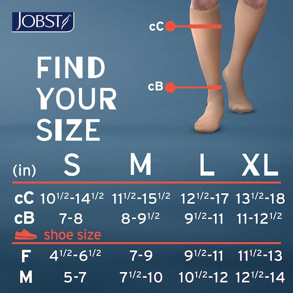 Jobst Activa Opaque Knee High 15-20 mmHg