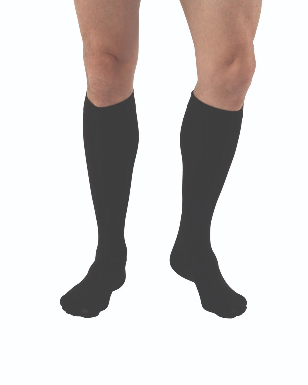 Jobst Relief 15-20 mmHg Closed Toe Compression Knee Highs in black front view