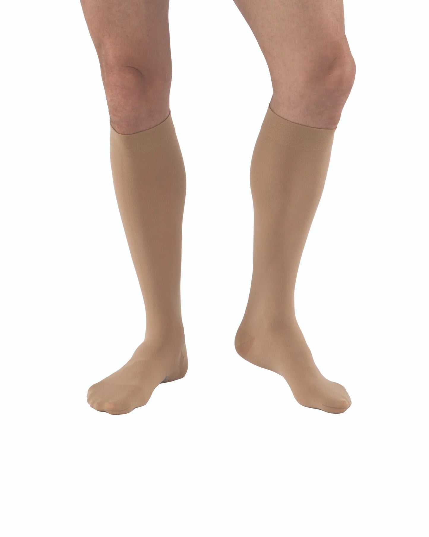 Jobst Relief 15-20 mmHg Closed Toe Compression Knee Highs in beige front view