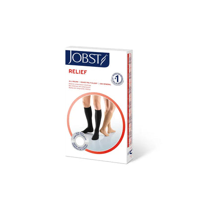 Jobst Relief 15-20 mmHg Closed Toe Compression Knee Highs product box side view