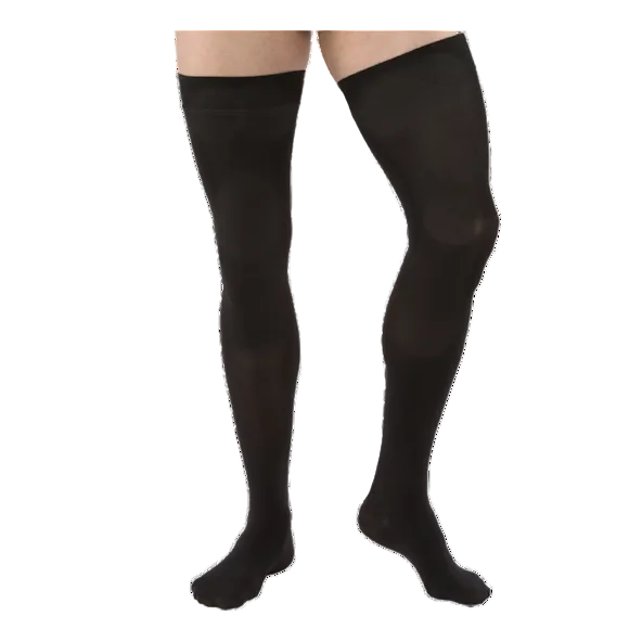 Black knee-high socks on a white background
