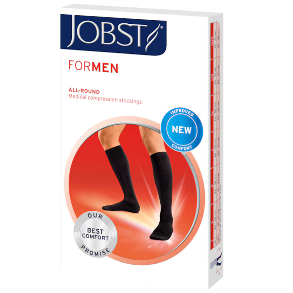 JOBST® forMen Knee High  Closed Toe SoftFit Band 30-40mmHg