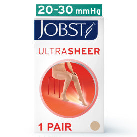 Jobst UltraSheer compression stocking packaging on a white background