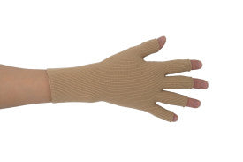 Beige compression glove from Compressionsale on a white background