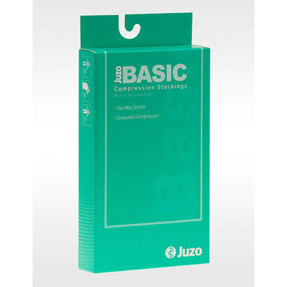 Juzo compression stockings packaging on a white background. Discover the Juzo Compressionsale collection of compression hosiery designed for comfort, support, and everyday wear.”
