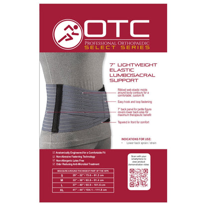 OTC LS Support Gray Elastic 7"