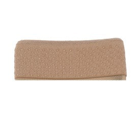 Beige headband with small patterns on a white background, available from Compressionsale.