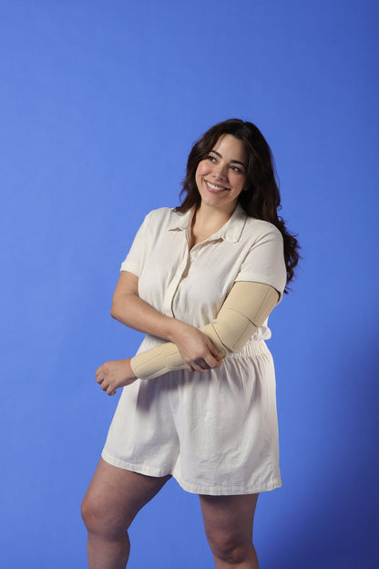 Thuasne BiFlex Self-Adjust Arm Wrap 20-40 mmHg - worn, standing