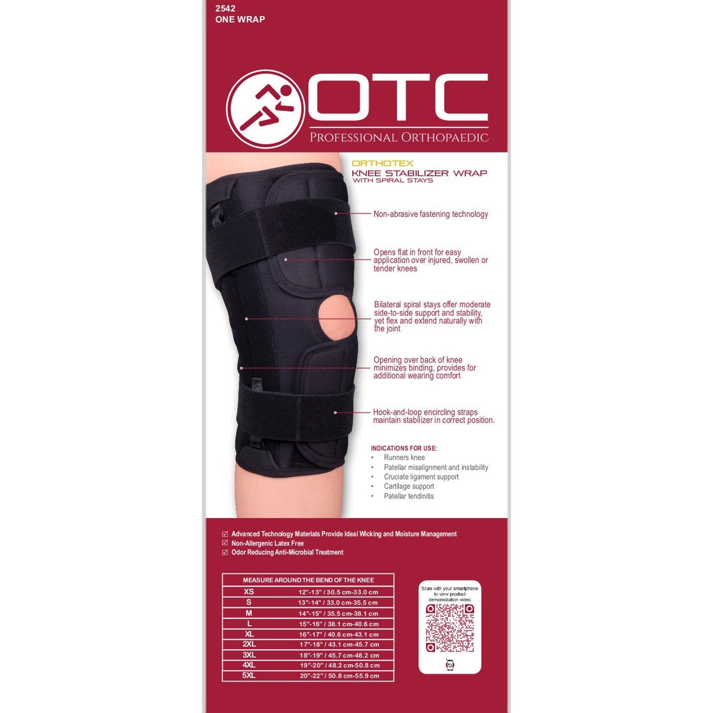 OTC Knee Wrap Orthopedic Stays