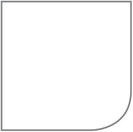 White square with rounded corners