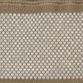 Close-up of textured fabric with a diamond pattern in beige and brown from Compressionsale.