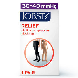 Jobst Relief medical compression stockings packaging on a white background