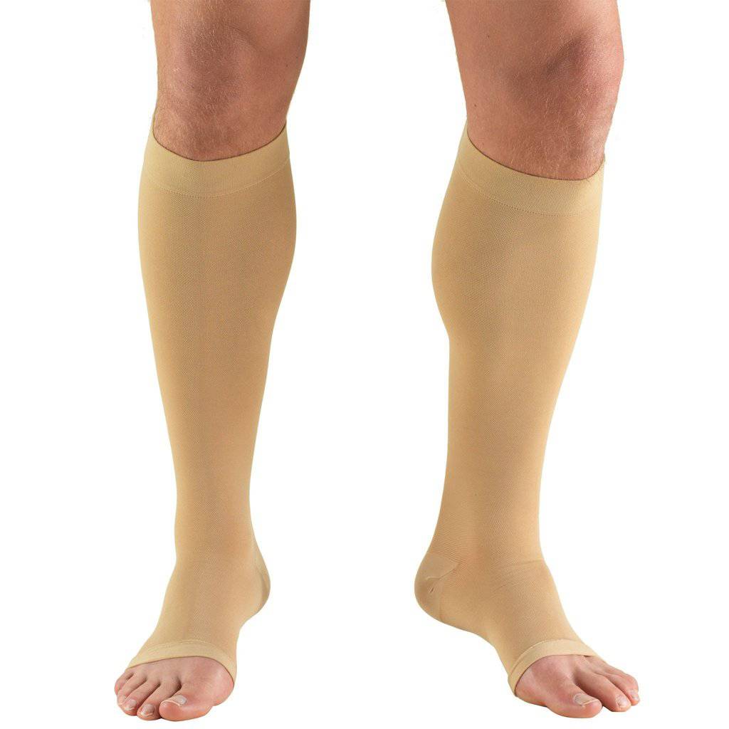 Second Skin Classic Medical Open Toe Knee High Support Stockings 15-20 mmHg