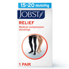 Jobst Relief Closed Toe Thigh High 15-20 mmHg w/ Silicone Top Band