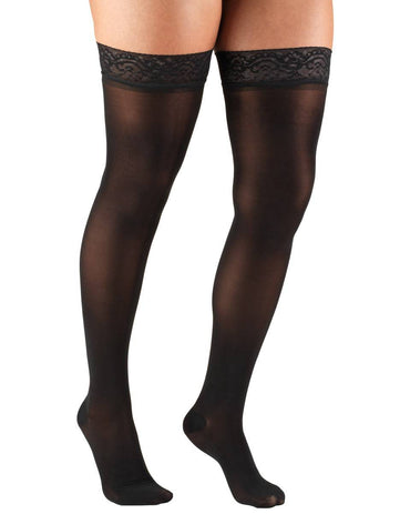 TRUFORM Damen TruSheer Oberschenkelhohes Spitzen-Oberteil aus Silikon mit Band 20-30 mmHg