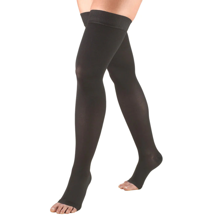 ReliefWear Classic Medical Open Toe Thigh High Silicone Dot Top 20-30 mmHg