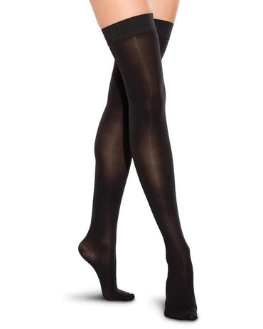 Bas de cuisse Therafirm 15-20 mmHg avec bande à pois en silicone