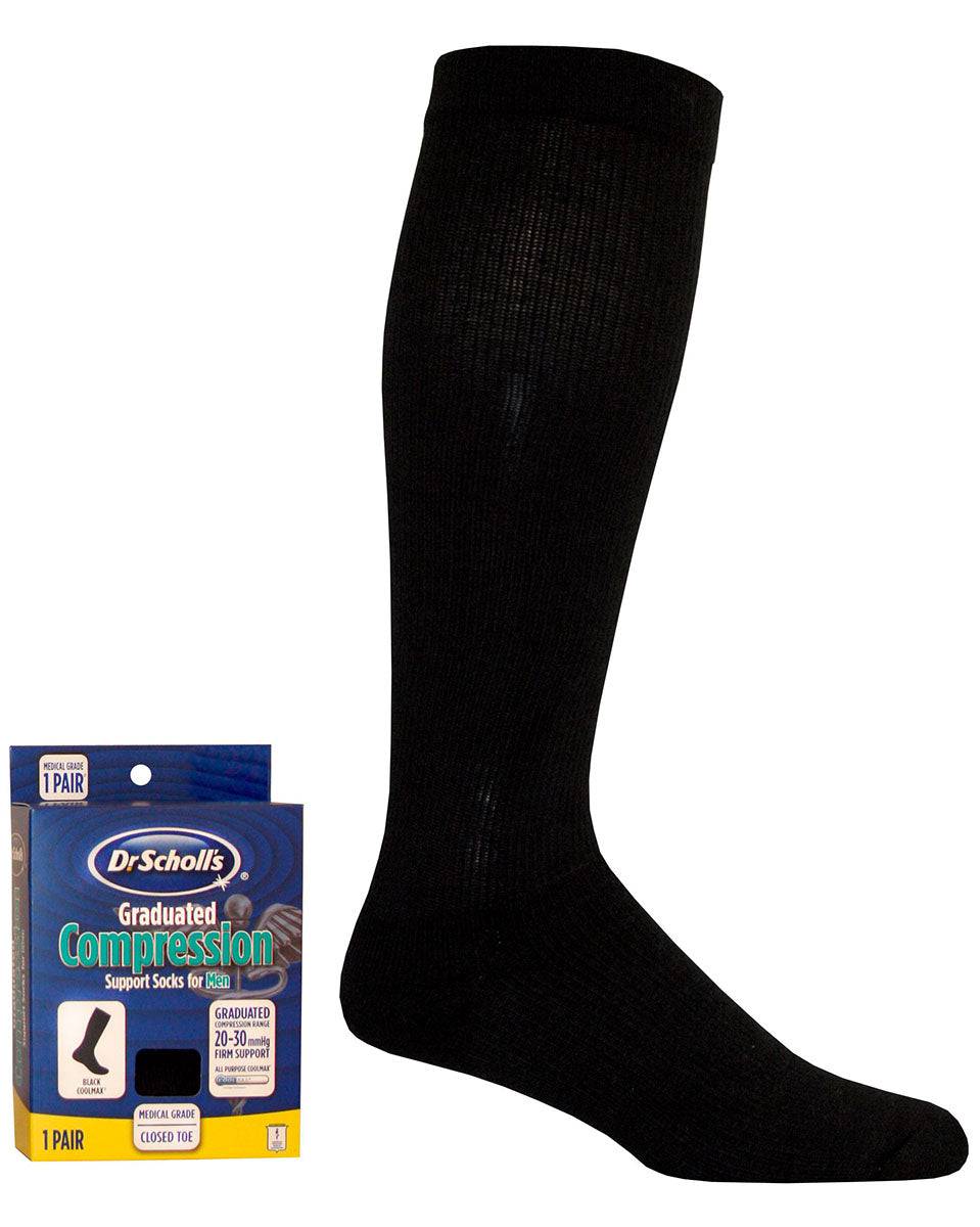 Dr. Scholl's Men's Coolmax® 20-30 mmHg Closed Toe Knee Highs | Clearance (Final Sale)