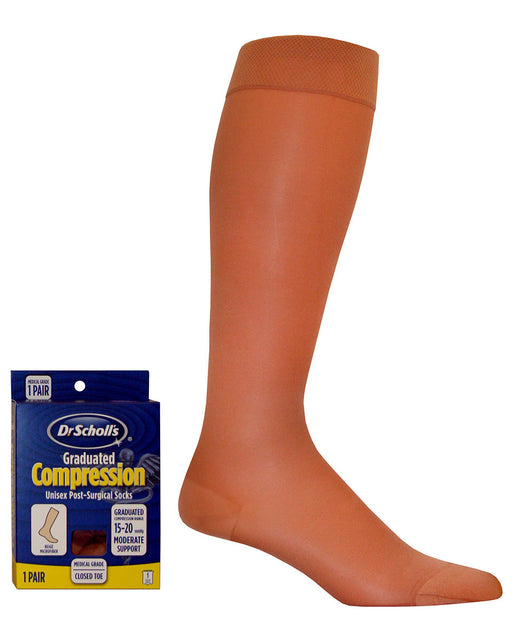 Dr. Scholl's Unisex Surgical Weight Microfiber 15-20 mmHg Closed Toe Knee Highs, Clearance