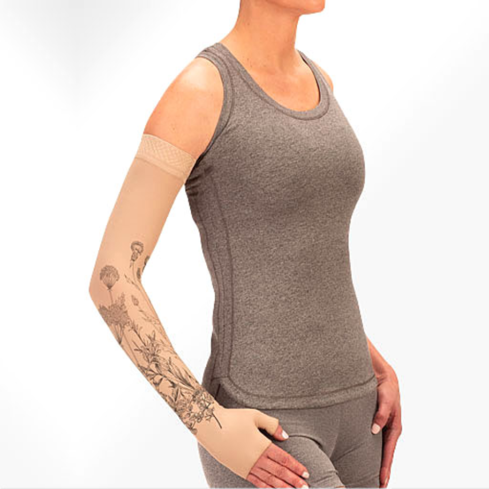 Juzo Soft 2001CG Print Series Armsleeves 20-30mmHg w/ Silicone Top Band - New Patterns - 1 | Clearance (Final Sale)