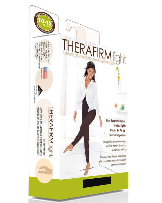 Therafirm Women's Light Support Footless Tights 10-15 mmhg