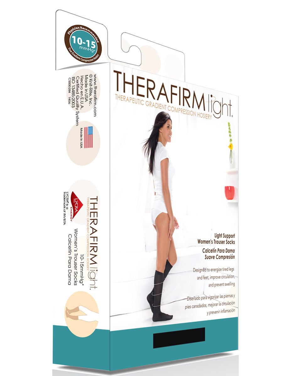 Therafirm Footless Opaque Light Support Tights 10-15mmHg – Compression  Stockings