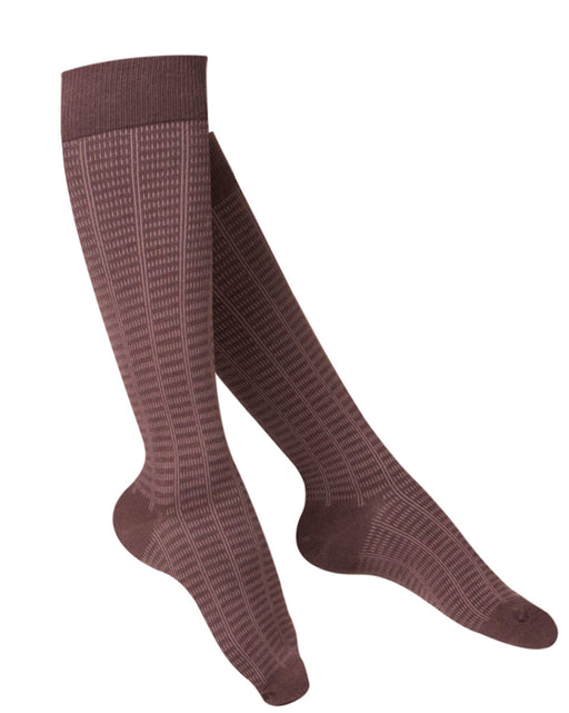 ReliefWear Touch Ladies' Fine Checkered Pattern Knee Highs 15-20 mmHg