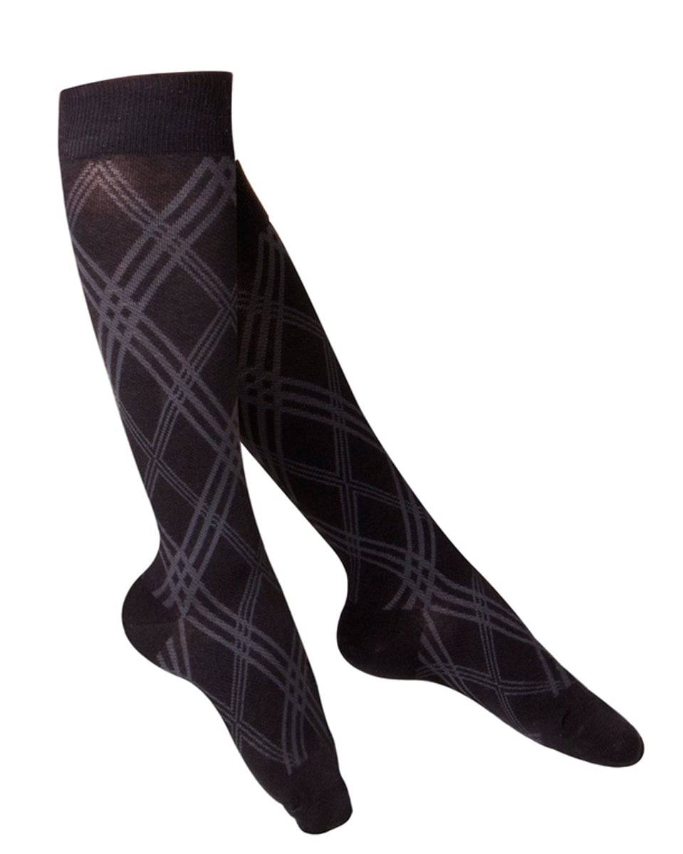 Touch Ladies' Argyle Pattern Knee Highs 15-20 mmHg