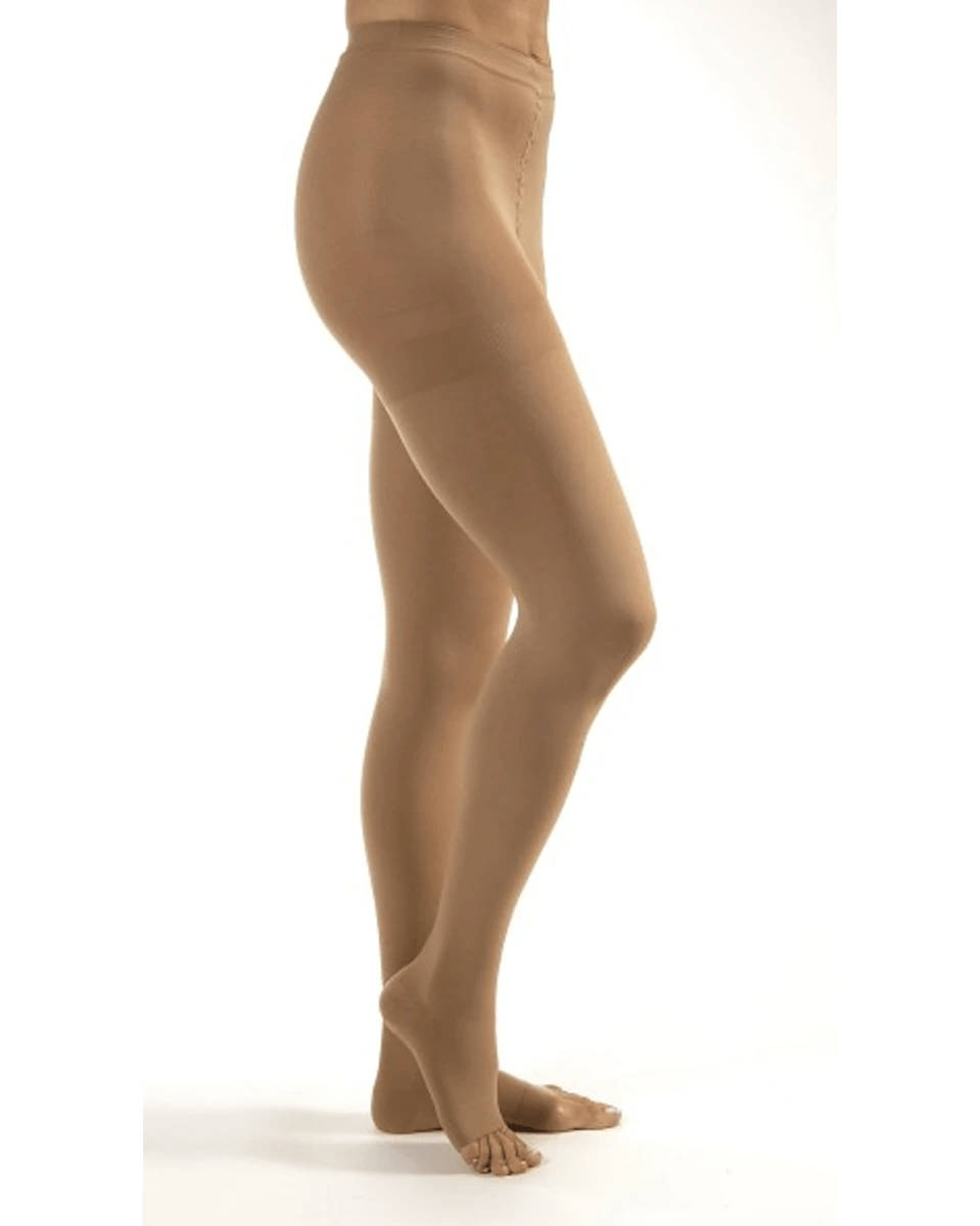 Jobst Relief Open Toe Pantyhose compression 20-30 mmHg worn by a person