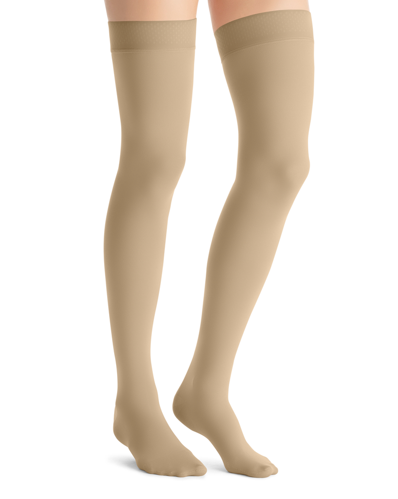 Jobst Opaque Moderate Support 15-20 mmHg Thigh High w/ Silicone Top Band