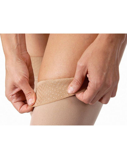 Jobst Blickdichte, schenkelhohe Strümpfe mit offener Spitze und festem Halt, 20–30 mmHg