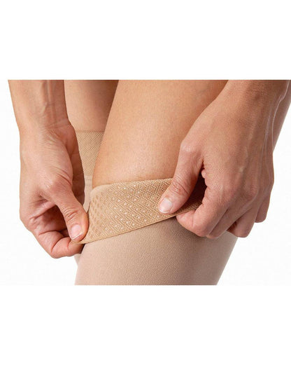 Jobst Blickdichte, schenkelhohe Strümpfe mit offener Spitze, extra fester Stützkraft, 30–40 mmHg