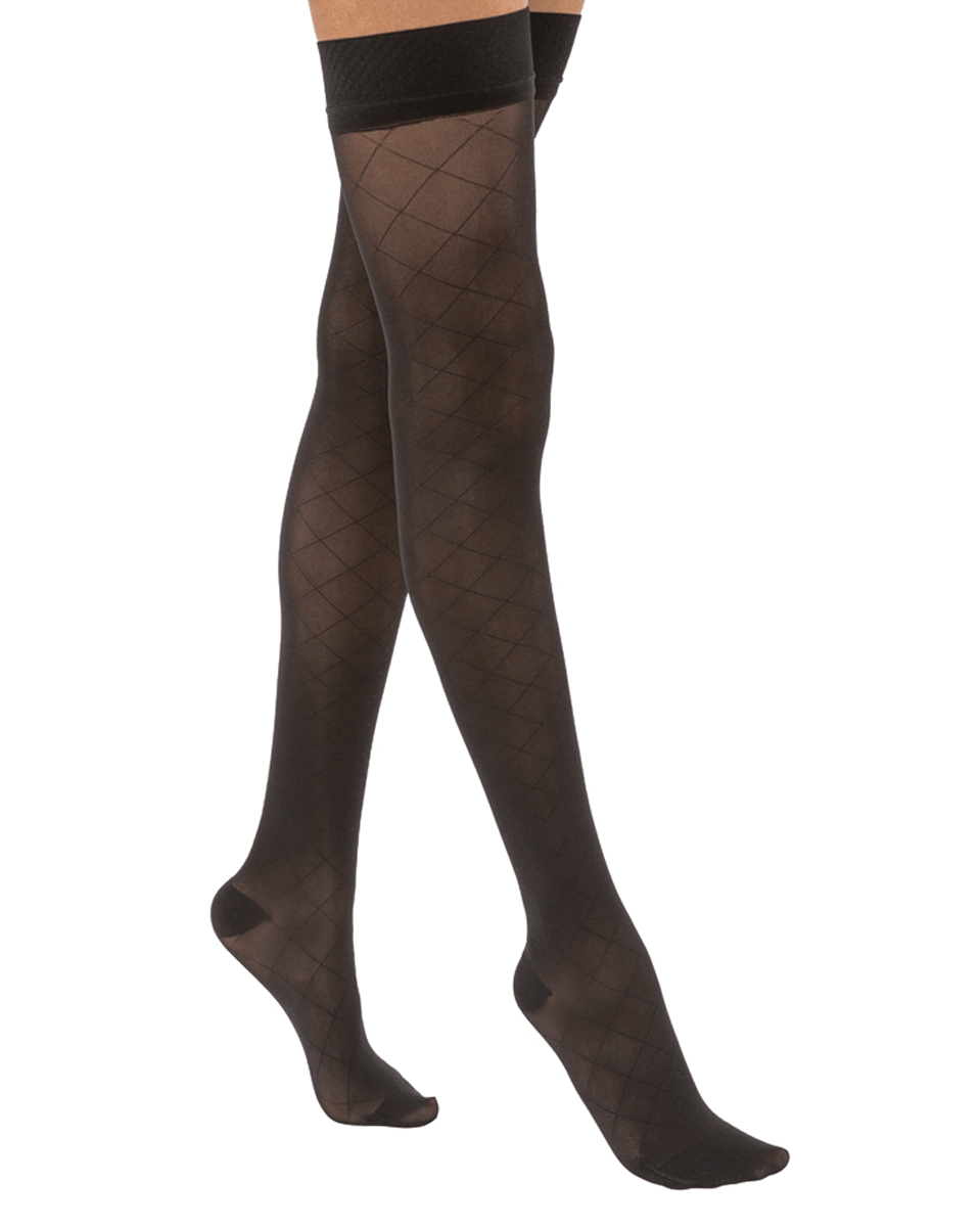 Jobst Ultrasheer Strümpfe mit geschlossener Spitze und Rautenmuster, 15–20 mmHg