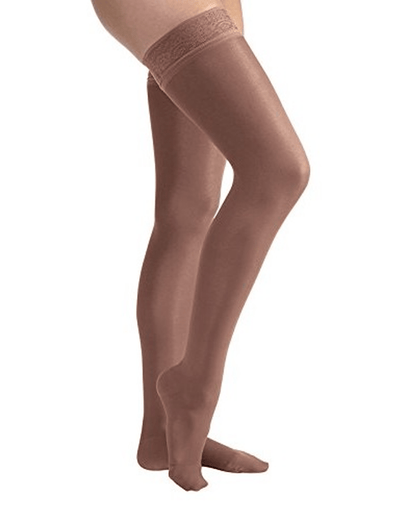 Jobst Ultrasheer 30–40 mmHg Strümpfe mit geschlossener Spitze und Silikonbund in Spitzenoptik