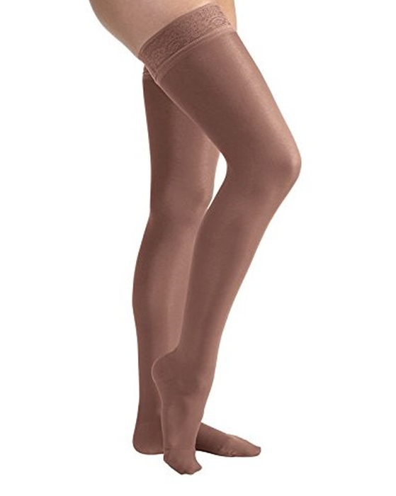 Jobst Ultrasheer Thigh Highs w/ Lace Silicone Top Band 15-20 mmHg