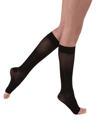 Jobst Ultrasheer Kniestrümpfe, offene Spitze, 30–40 mmHg