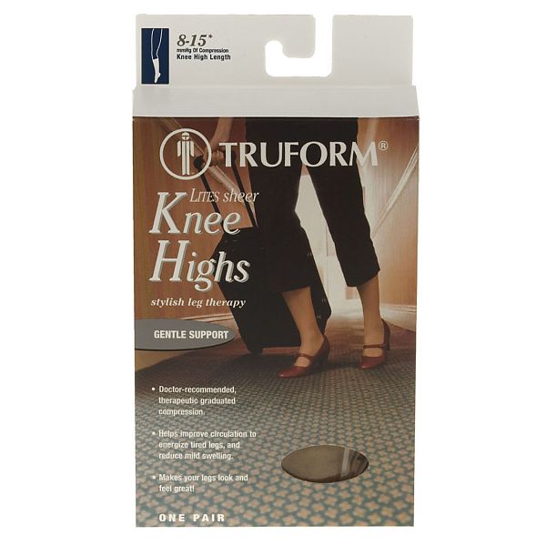 TRUFORM Women's LITES 8-15 mmHg Knee High Support Stockings