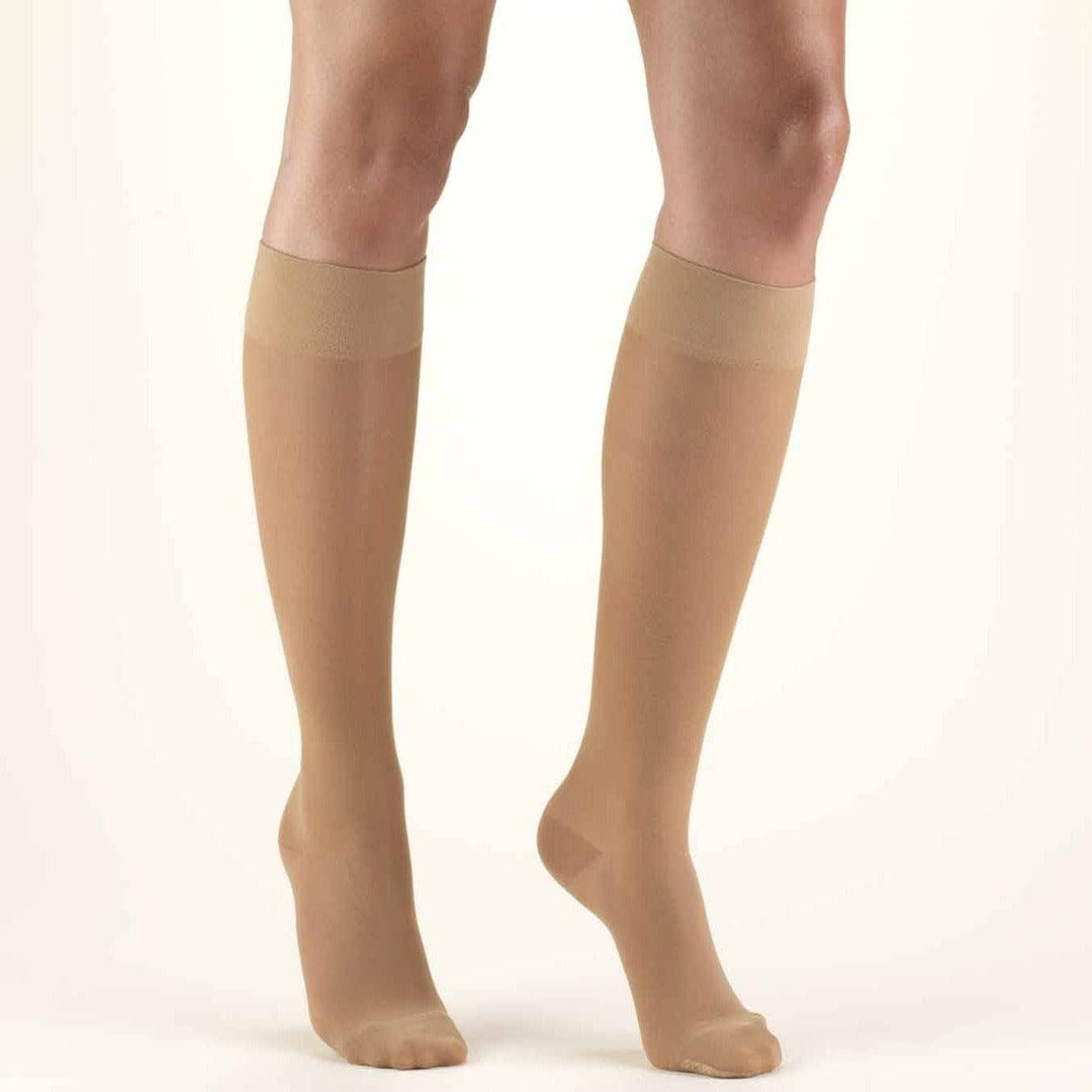 SECOND SKIN Women's Sheer 15-20 mmHg Knee High Support Stockings
