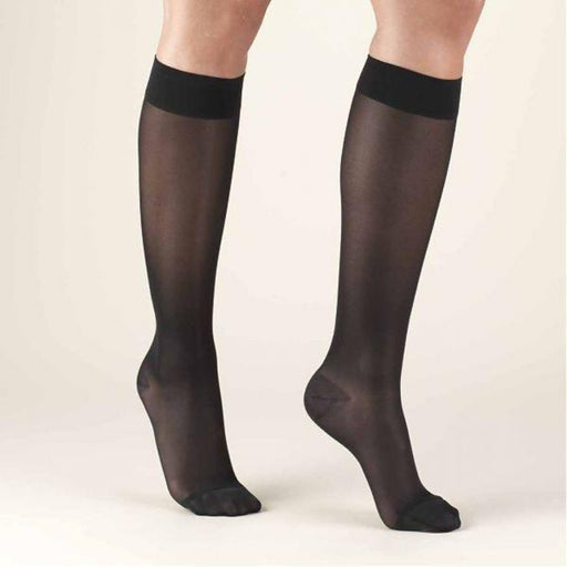 SECOND SKIN Women's Sheer 15-20 mmHg Knee High Support Stockings